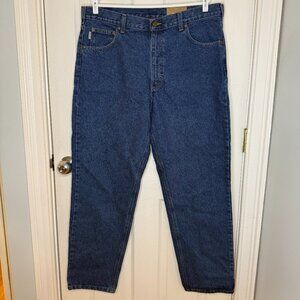 NWT Carhartt Relaxed Fit Tapered Medium Wash Denim Jean Size 38 x 32